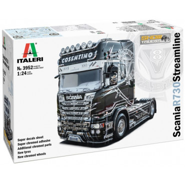 KIT PARA MONTAR ITALERI CAMINHÃO SCANIA R730 STREAMLINE 1/24 ITA 3952 3952S